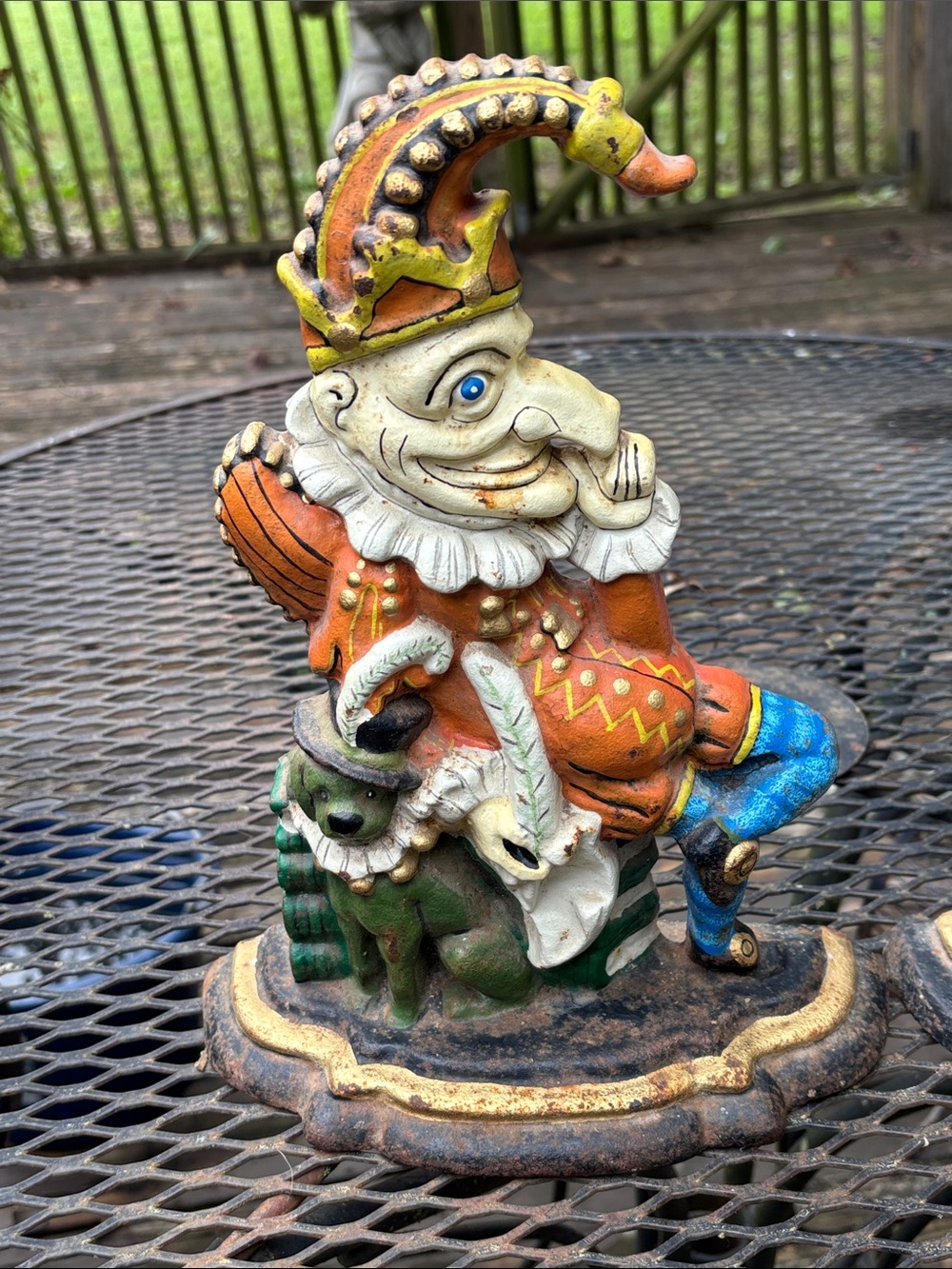Mr. Punch antique cast iron door stop